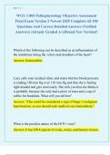 WGU C805 Pathophysiology Objective Assessment  Final Exam Version 2 Newest 2025 Complete All 100  Questions And Correct Detailed Answers &lpar;Verified  Answers&rpar; &vert;Already Graded A&plus;&vert;&vert;Brand New Version&excl;&excl; 