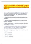 HOSA EMT Exam Questions and Answers 100- Correct Answers Latest Version Top Rated A&plus;&period;
