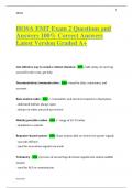 HOSA EMT Exam 2 Questions and Answers 100- Correct Answers Latest Version Graded A&plus;