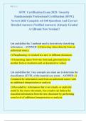 SFPC Certification Exam 2025 &sol; Security  Fundamentals Professional Certification &lpar;SFPC&rpar;  Newest 2025 Complete All 100 Questions And Correct  Detailed Answers &lpar;Verified Answers&rpar; &vert;Already Graded  A&plus;&vert;&vert;Brand New Version&excl;&excl;