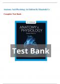 Test bank anatomy and physiology 1st edition by elizabeth co All chapters Questions with 100&percnt; Correct Answers &vert; Verified &vert; Latest Update 2025&sol;2026 Graded A&plus;&period;
