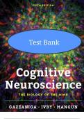 Full Test Bank for Cognitive Neuroscience&colon; The Biology of the Mind 5th Edition by Gazzaniga&comma; Ivry & Mangun &ndash; Latest A&plus; Verified Q&A Guide