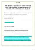 TCM TESTS DAILY EXAM STUDY GUIDE THIS YEAR WITH 650 QUESTIONS AND WELL ELABORATED ANSWERS WITH RATIONALES JUST RELEASED 