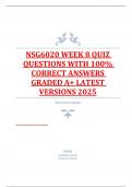 NSG6020 WEEK 8 QUIZ QUESTIONS WITH 100- CORRECT ANSWERS GRADED A&plus; LATEST VERSIONS