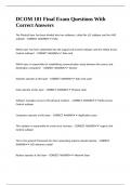 DCOM 101 Final Exam Questions With Correct Answers