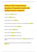 Platinum EMS Comprehensive Questions &lpar;Frequently Tested&rpar; with Verified Answers Graded A&plus;