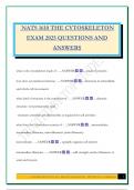 NATS 1610 THE CYTOSKELETON EXAM 2025 QUESTIONS AND ANSWERS