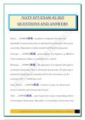 NATS 1675 EXAM &num;2 2025 QUESTIONS AND ANSWERS