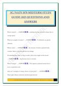 SC&sol;NATS 1870 MIDTERM STUDY GUIDE 2025 QUESTIONS AND ANSWERS