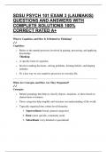 SDSU PSYCH 101 EXAM 3 (LAUMAKIS) QUESTIONS AND ANSWERS WITH COMPLETE SOLUTIONS 100% CORRECT RATED A+
