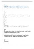 New CRCM &ndash; Questions With Correct Answers 