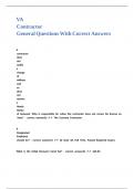 VA Contractor General Questions With Correct Answers