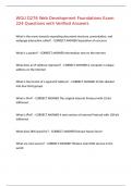 WGU D276 Web Development Foundations Exam 224 Questions with Verified Answers&comma;100&percnt;CORRECT