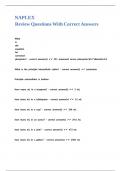 NAPLEX Review Questions With Correct Answers