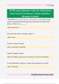 ATTR 205 Caduceus Test &num;1 Questions  and Correct Answers&sol; Latest Update &sol;  Already Graded