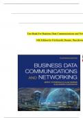 TEST BANK For Business Data Communications and Networking&comma; 14th Edition by FitzGerald&comma; Dennis&comma; Durcikova &vert; Verified Chapter's 1 - 12 &vert; Complete