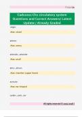 Caduceus Ch1 circulatory system  Questions and Correct Answers&sol; Latest  Update &sol; Already Graded