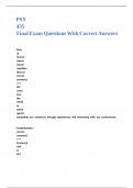 PSY 435 Final Exam Questions With Correct Answers