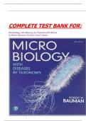 COMPLETE TEST BANK FOR&colon; Microbiology with Diseases by Taxonomy 6th Edition by Robert Bauman &lpar;Author&rpar; Latest Update&period;