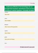 Caduceus Medical Terminology Ch 12&colon;  Uro&sol;genital System Questions and Correct  Answers&sol; Latest Update &sol; Already Graded 