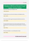 Caduceus Urogenital system practice test  Questions and Correct Answers&sol; Latest  Update &sol; Already Graded 