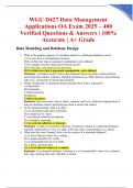 WGU D427 Data Management Applications OA Exam 2025 &ndash; 400 Verified Questions & Answers &vert; 100&percnt; Accurate &vert; A&plus; Grade