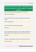 Caduceus Nutrition Exam 1 Questions and  Correct Answers&sol; Latest Update &sol; Already  Graded 