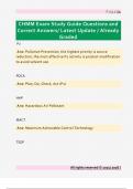 CHMM Exam Study Guide Questions and  Correct Answers&sol; Latest Update &sol; Already  Graded