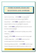 NYREI SCHOOL EXAM 2025 QUESTIONS AND ANSWERS
