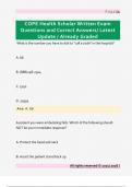 COPE Health Scholar Written Exam  Questions and Correct Answers&sol; Latest  Update &sol; Already Graded 