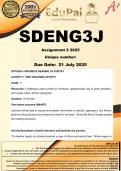 SDENG3J  Assignment 2 &lpar;OPTION A&comma; B & C COMPLETE ANSWERS &rpar; 2025 - DUE 21 July 2025