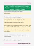 COPE Health Scholar Written Exam  Questions and Correct Answers&sol; Latest  Update &sol; Already Graded 