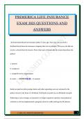 PRIMERICA LIFE INSURANCE EXAM 2025 QUESTIONS AND ANSWERS