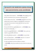 QUALITY OF SERVICE &lpar;QOS&rpar; EXAM 2025 QUESTIONS AND ANSWERS