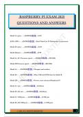 RASPBERRY PI EXAM 2025 QUESTIONS AND ANSWERS