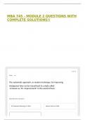 MBA 745 - MODULE 2 QUESTIONS WITH COMPLETE SOLUTIONS&excl;&excl;
