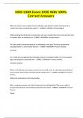 NSG 3100 Exam 2025 With 100&percnt; Correct Answers