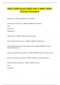 NSG 3100 Exam 2025 Unit 4 With 100&percnt; Correct Answers