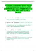 Certified in Public Health &lpar;CPH&rpar; LATEST  UPDATED 2025&sol;2026 Exam Prep WITH  COMPLETE Questions & SURE VERIFIED SOLUTIONS 100&percnt; GRADED AT A&plus; SCORE&excl;&excl; 