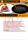  WGU C963A &vert;  AMERICAN POLITICS & US CONSTITUTION FINAL EXAM 2025 &vert; UPDATED COMPREHENSIVE Q&A WITH FOUNDING DOCUMENT ANALYSIS & GOVERNMENT STRUCTURE RATIONALES &vert; ALIGNS WITH CIVIC LITERACY STANDARDS &vert; GUARANTEED CIVIC MASTERY 