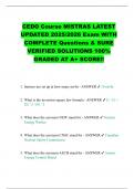 CEDO Course MISTRAS LATEST  UPDATED 2025&sol;2026 Exam WITH  COMPLETE Questions & SURE VERIFIED SOLUTIONS 100&percnt; GRADED AT A&plus; SCORE&excl;&excl; 