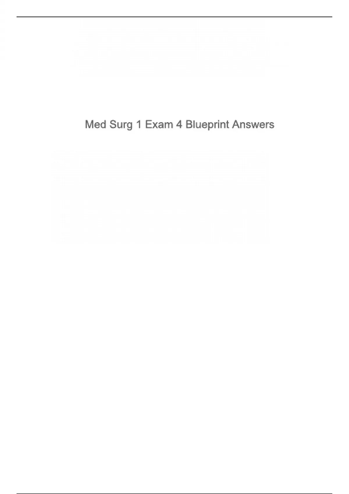Exam 4 Blueprint NSG 123/ NSG123 Med Surg 1 Question & Answer Guide ...