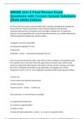 MN580 Unit 5 Final Review Exam Questions with Correct Solved Solutions &lpar;2025-2026&rpar; Edition&period;