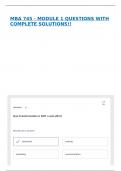 MBA 745 - MODULE 1 QUESTIONS WITH COMPLETE SOLUTIONS&excl;&excl;