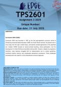 TPS2601 Assignment 3 &lpar;ANSWERS&rpar; 2025 - DISTINCTION GUARANTEED