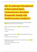 QAL B Landscape Management & Pest Control Chpt 5 Comprehensive Questions &lpar;Frequently Tested&rpar; with Verified Answers Graded A&plus;