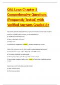 QAL Laws Chapter 5 Comprehensive Questions &lpar;Frequently Tested&rpar; with Verified Answers Graded A&plus;
