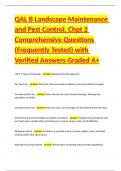 QAL B Landscape Maintenance and Pest Control&comma; Chpt 2 Comprehensive Questions &lpar;Frequently Tested&rpar; with Verified Answers Graded A&plus;