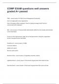 COMP EXAM questions well answers graded A&plus; passed