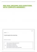 RED SEAL WELDING 2025 QUESTIONS WITH COMPLETE ANSWERS&excl;&excl;